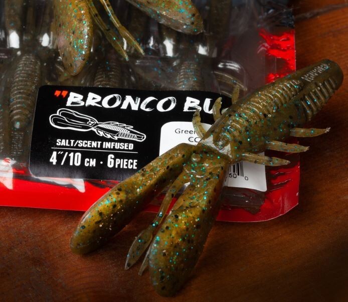 Crush City Bronco Bug 4" Black Red Flake - 6pk