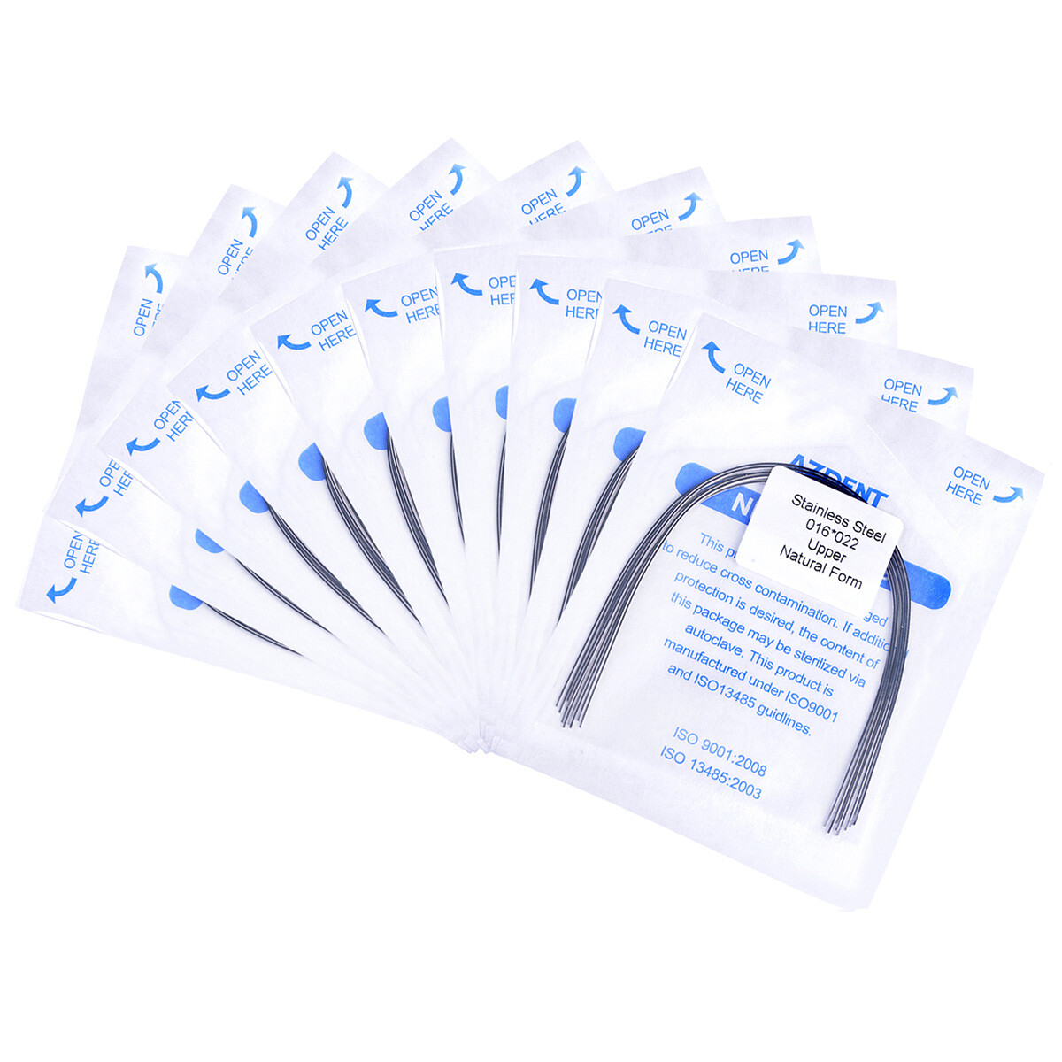AZDENT Dental Orthodontic Arch Wires Stainless Steel Natural Form Rectangular