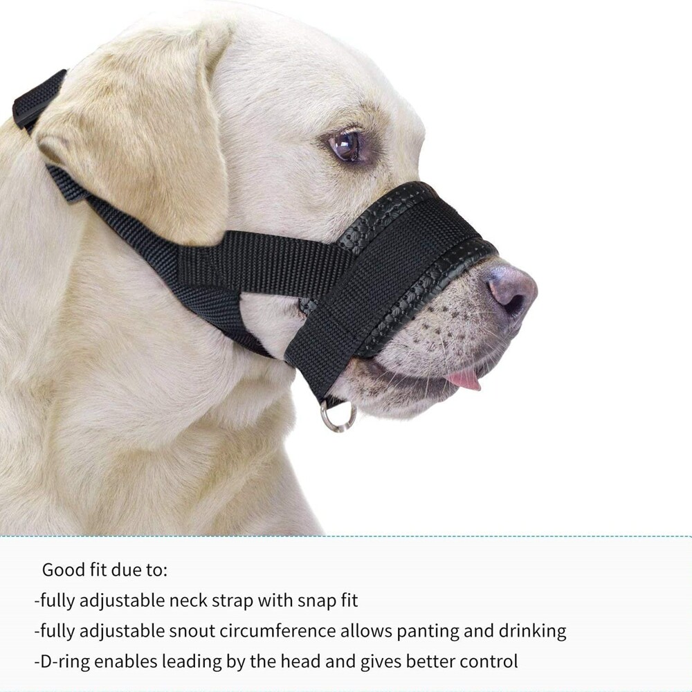 Adjustable Anti Stop Chewing Nylon Dog Bark Bite Soft Mouth Muzzle Grooming