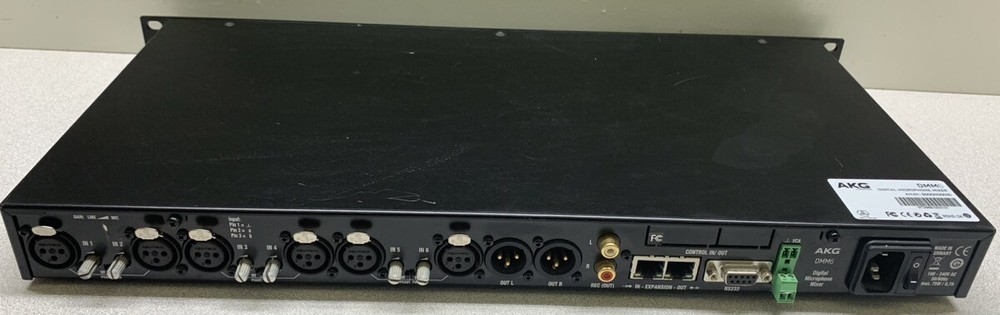 AKG DMM6 Digital Automatic Microphone Mixer 6 Channel input Missing Knobs