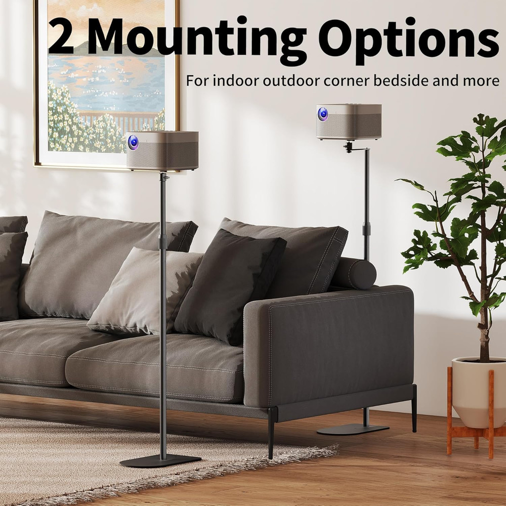 Projector Screen Wall Mount & 2-In-1 Projector Stand Bundle