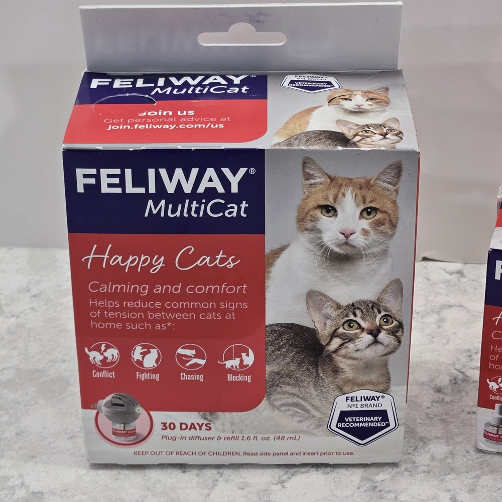 Feliway Multicat Plug In Diffuser Starter Kit Cats Calming Refill With Extras