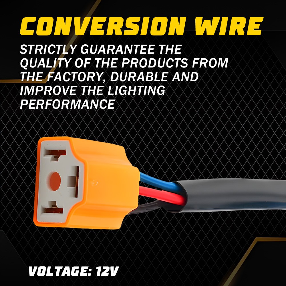 Conversion Wire 9004 HB1 TO 9003 HB2 Two Adapter Harness Head Light Plug Play