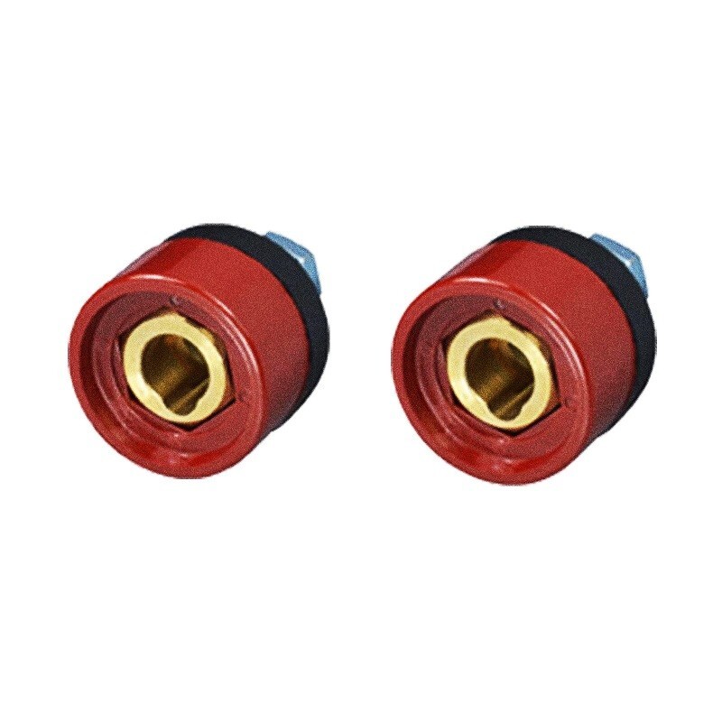 TIG Welding Cable Panel Socket Connector Socket DKZ35-50 Red Color 300-400A 2pk