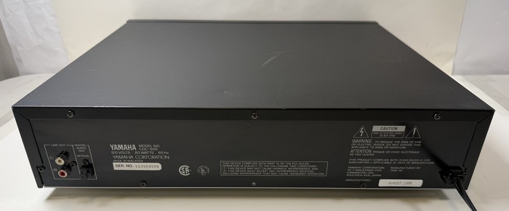 Yamaha CDC-655 5 CD Changer Tested Works - No Remote