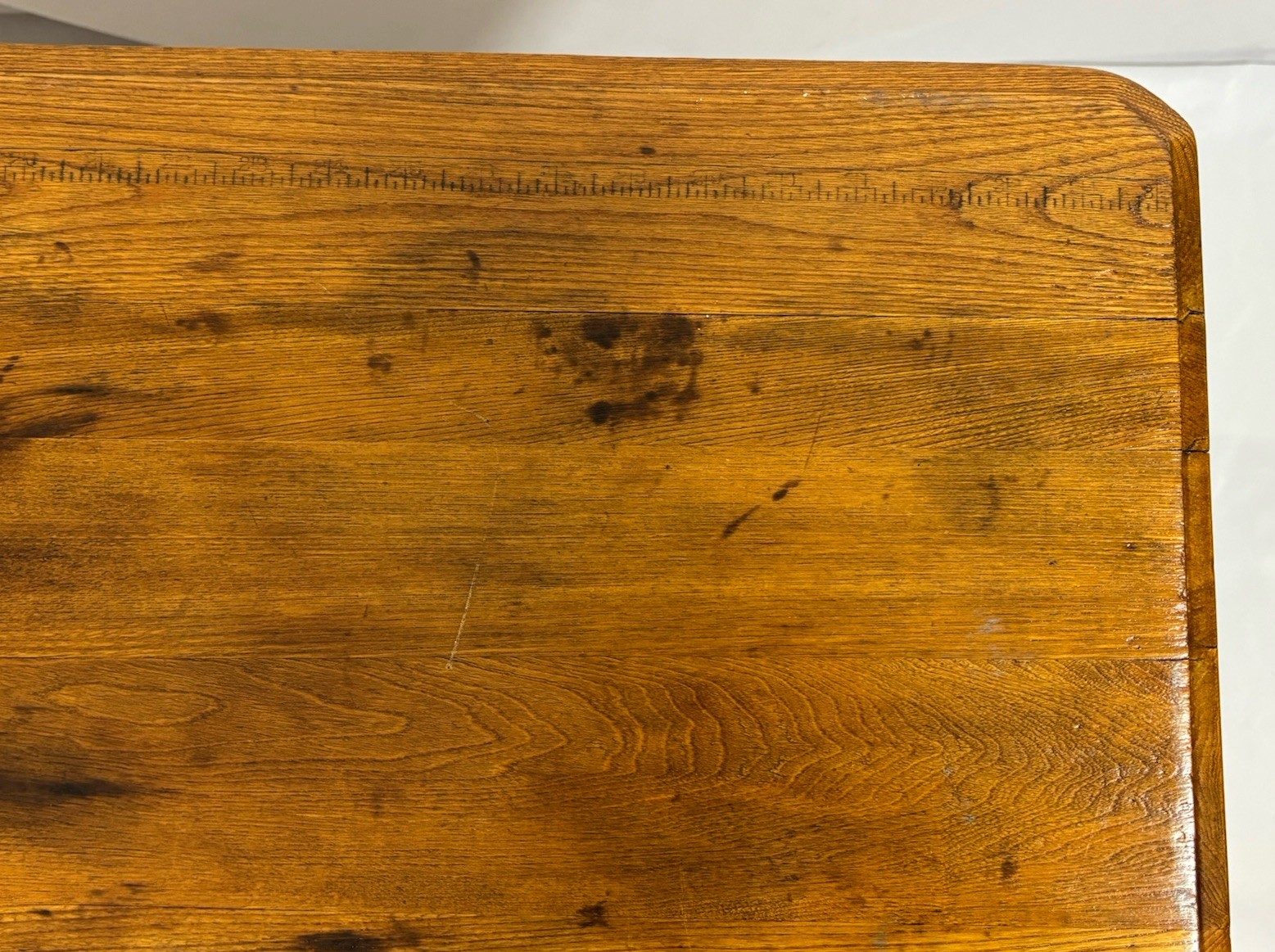 Antique Vintage Folding Wood Sewing Work Table w/ Ruler 35.75"x18" Child’s