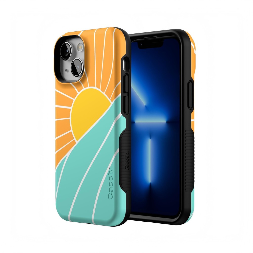Casely iPhone 13 Mini Case | Waves & Rays | Sunshine | Compatible with MagSafe |