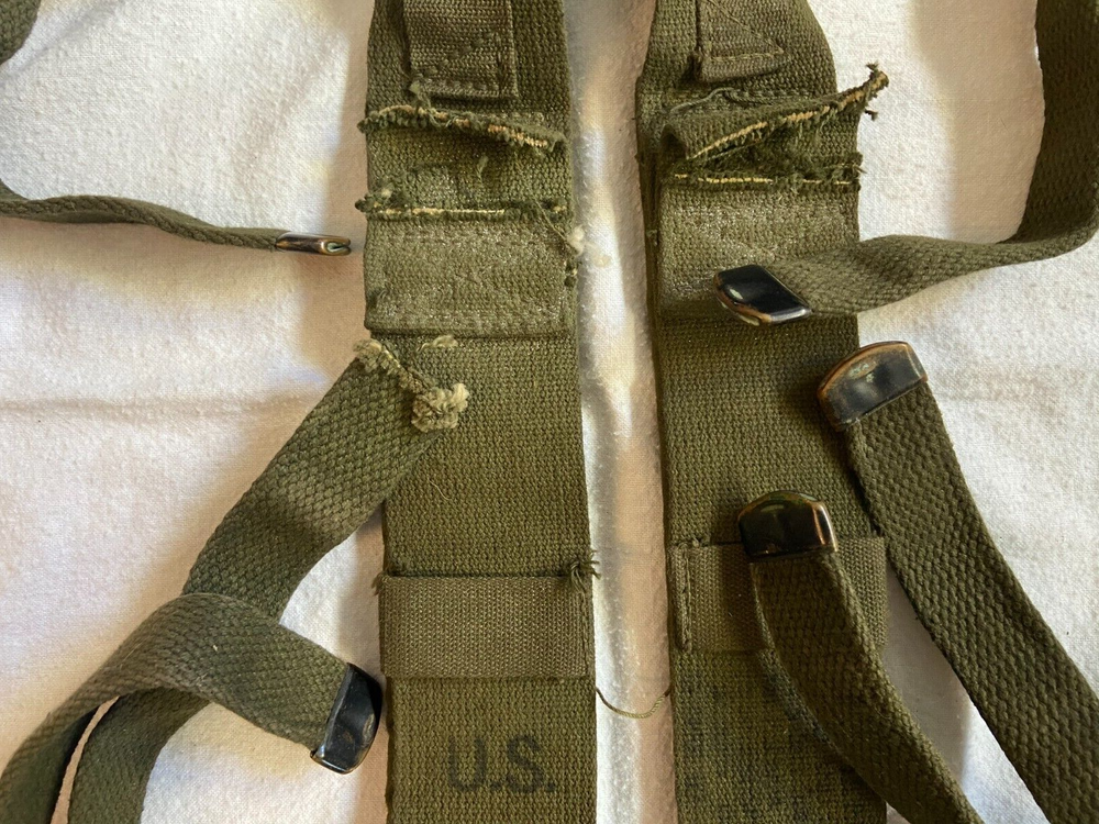 Lot #3 US Military WWII Original Combat Field Equipment Suspenders 1945