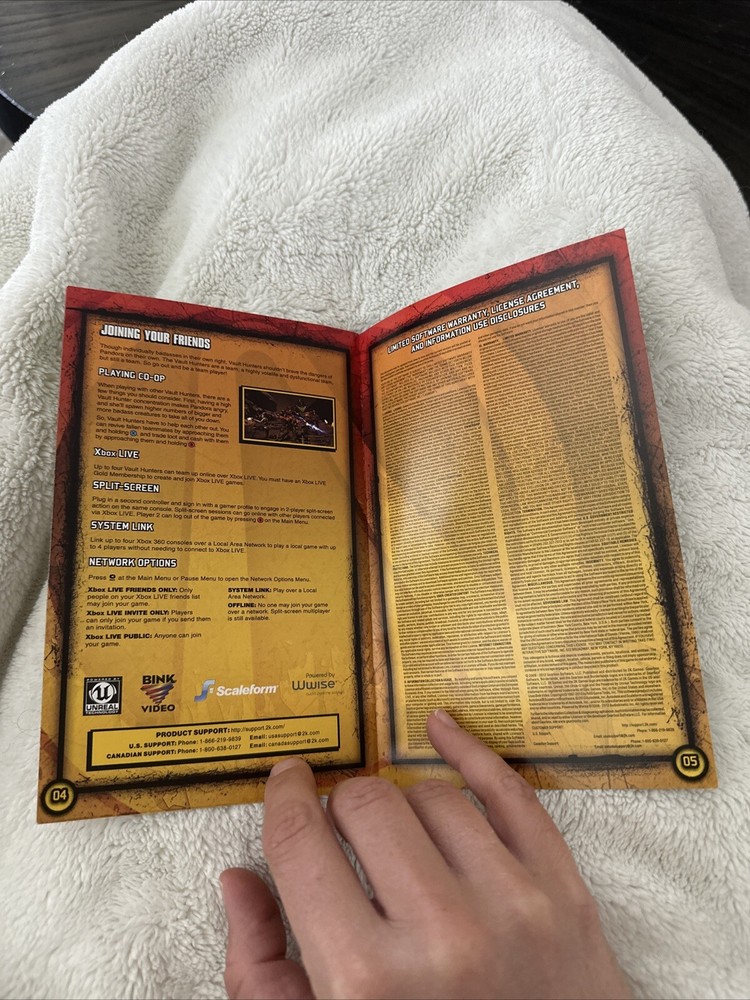 XBOX 360 Manual Only Borderlands 2