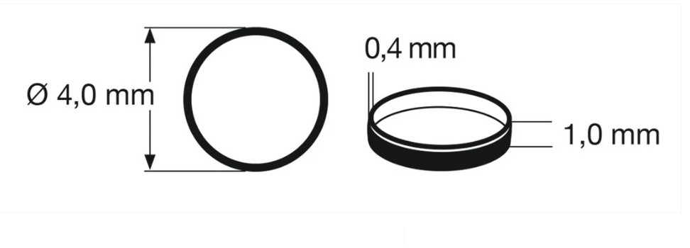 Fleischmann N Scale 948002 Traction Tires 10pcs set 4mm width 1mm