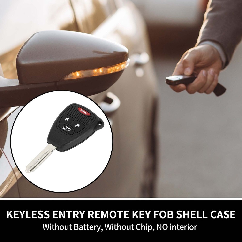 4 Buttons Keyless Entry Remote Fob Key Shell Case for Jeep Compass 2007-2016