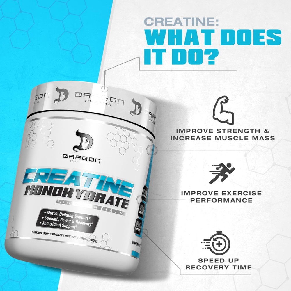 Creatine Monohydrate, Aid Muscle Recovery, Post-Workout Supplement, Antioxida...