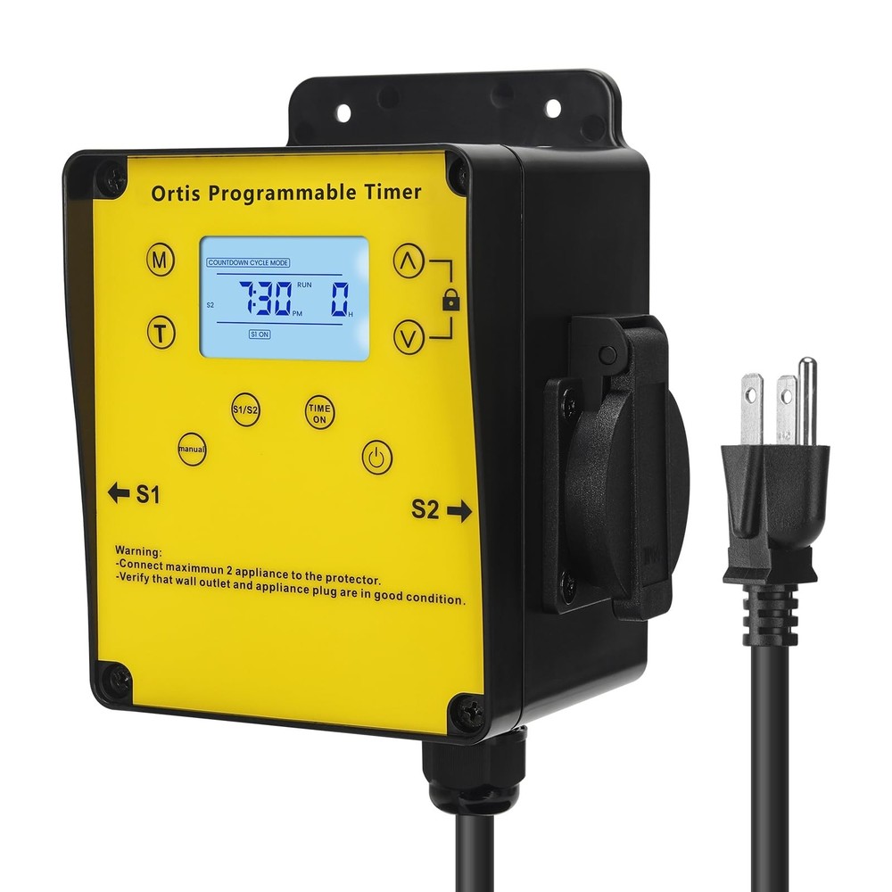 Ortis Above Ground Smart Pool Timer with Countdown Mode & 24H Auto Cycle Mode...