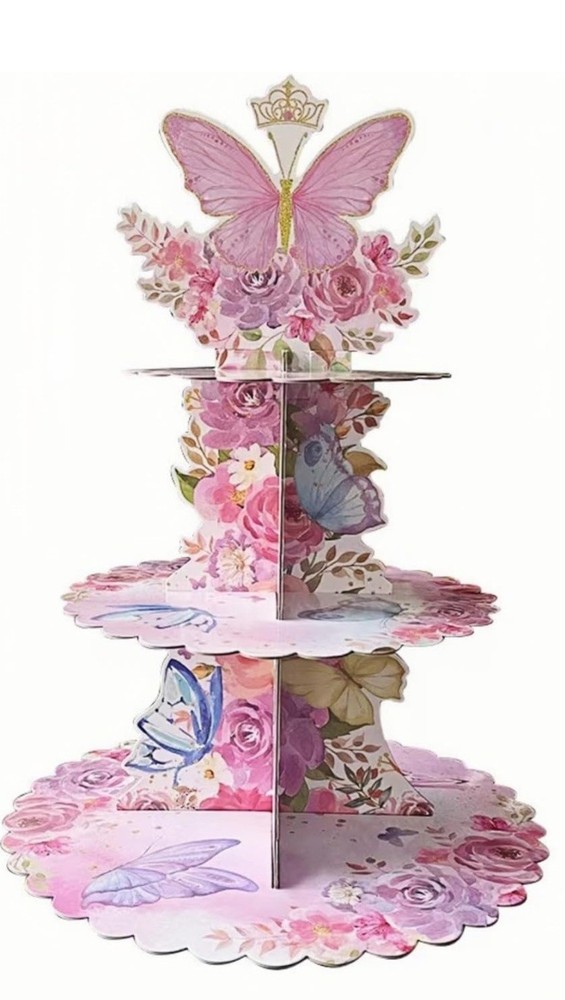 3 Tier Butterfly Cupcake Stand (3 kits)
