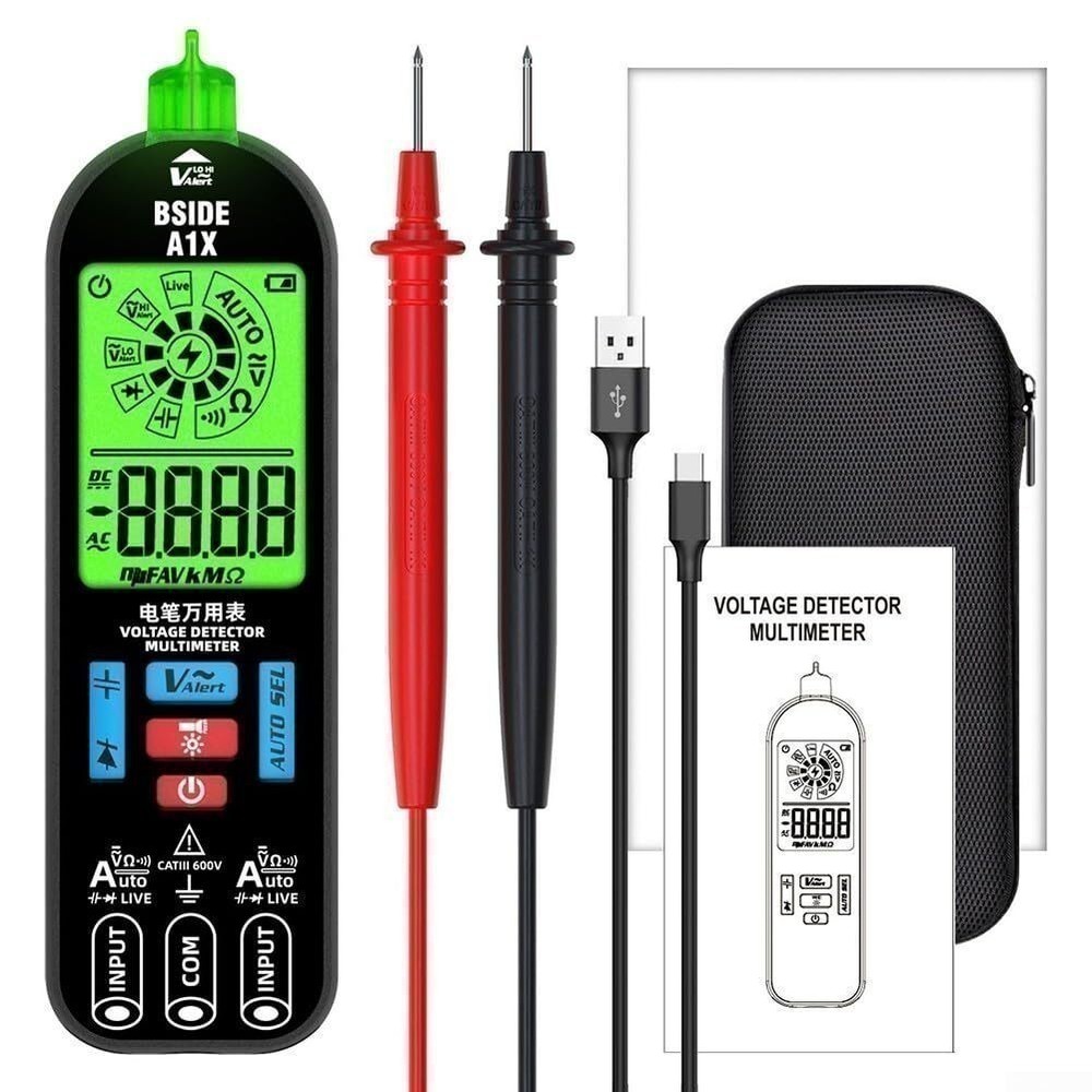 LCD Digital Multimeter Smart Fully Automatic Ranging Rechargeable DC/AC Voltage