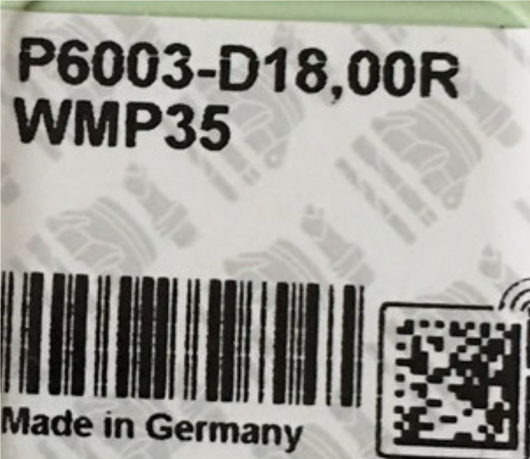 1   PCS  ORIGINAL  INSERTS     P6003-D18,00R WMP35
