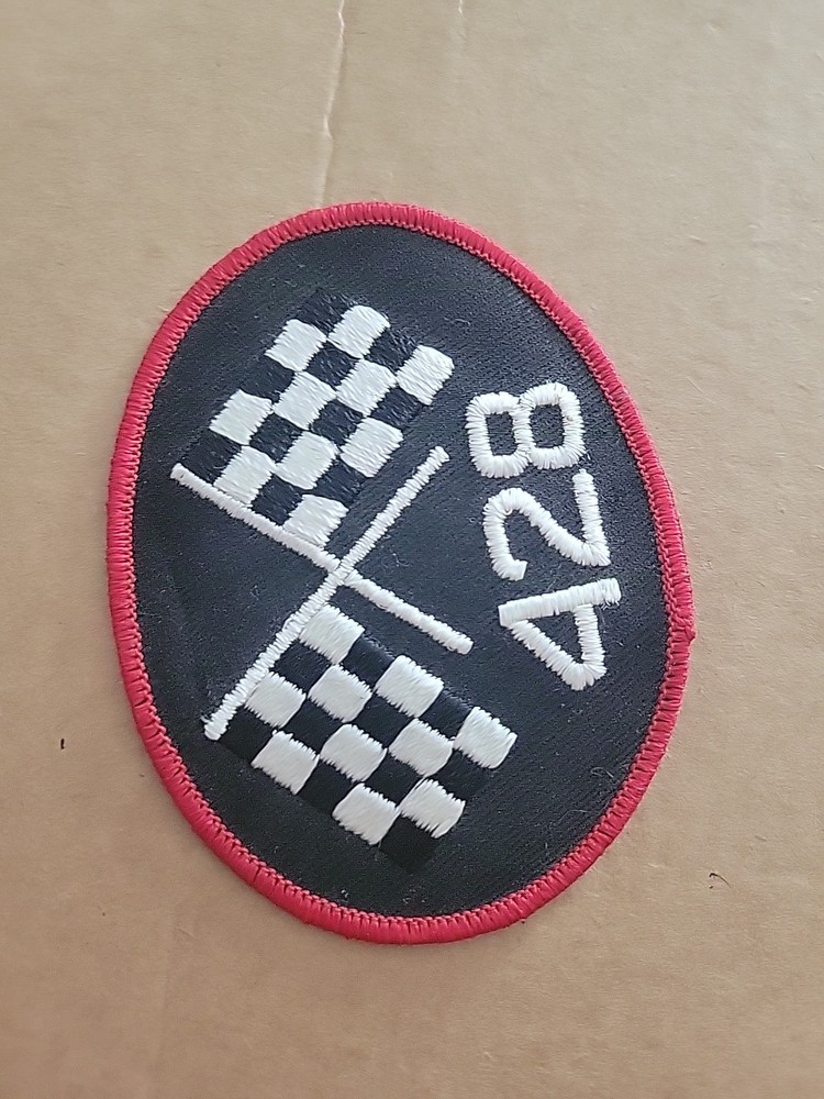 Vintage 428 Checkered Flag Patch 4" X 3"