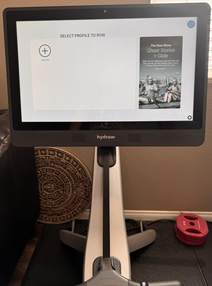 HYDROW PRO ROWING MACHINE W/ 22” HD TV