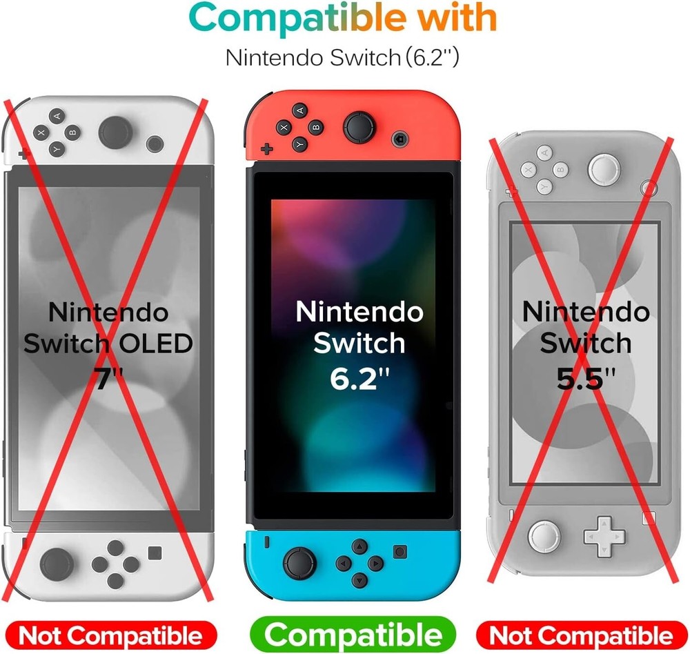 3-Pack Screen Protector for Nintendo Switch 6.2'',HD Clear Anti-Scratch