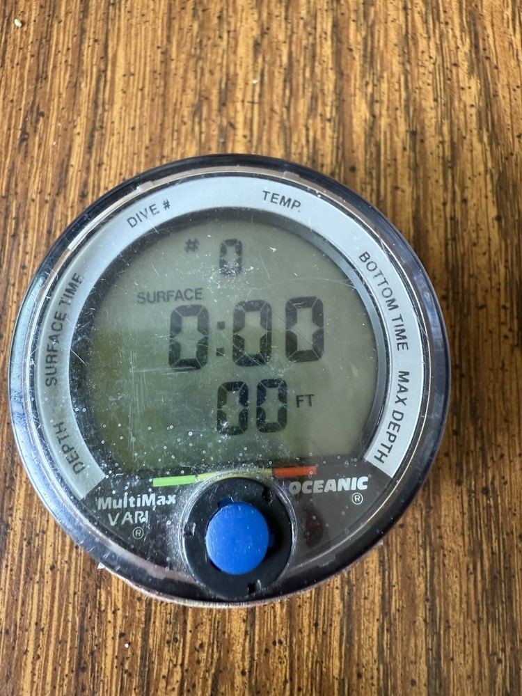 Oceanic Vintage Multi-Max Vari Dive Computer/Depth Gauge/Dive Timer/Temp/MaxDept
