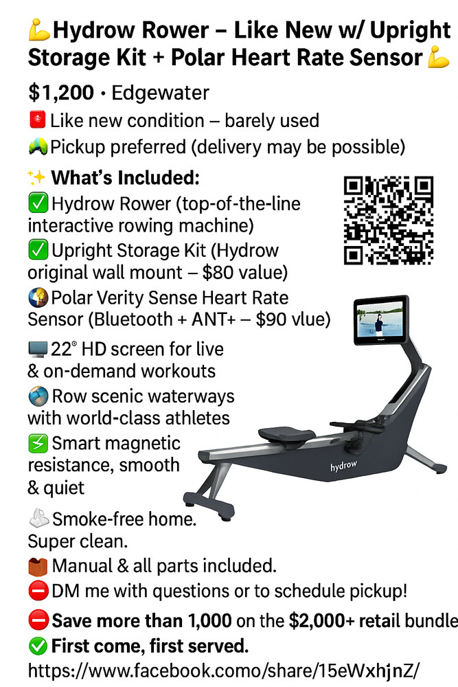 HYDROW PRO Rower Indoor Rowing Machine