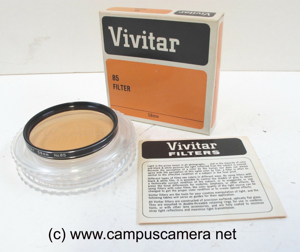 Vivitar 62mm 85 Color Conversion Filter / Warming Color Conversion Filter Japan