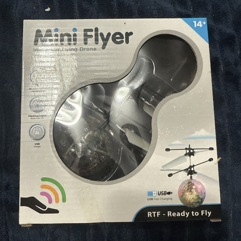 MINI FLYER INDUCTION FLYING DRONE RTF USB CHARGE MULTI COLOR MOTION CONTROL TOY