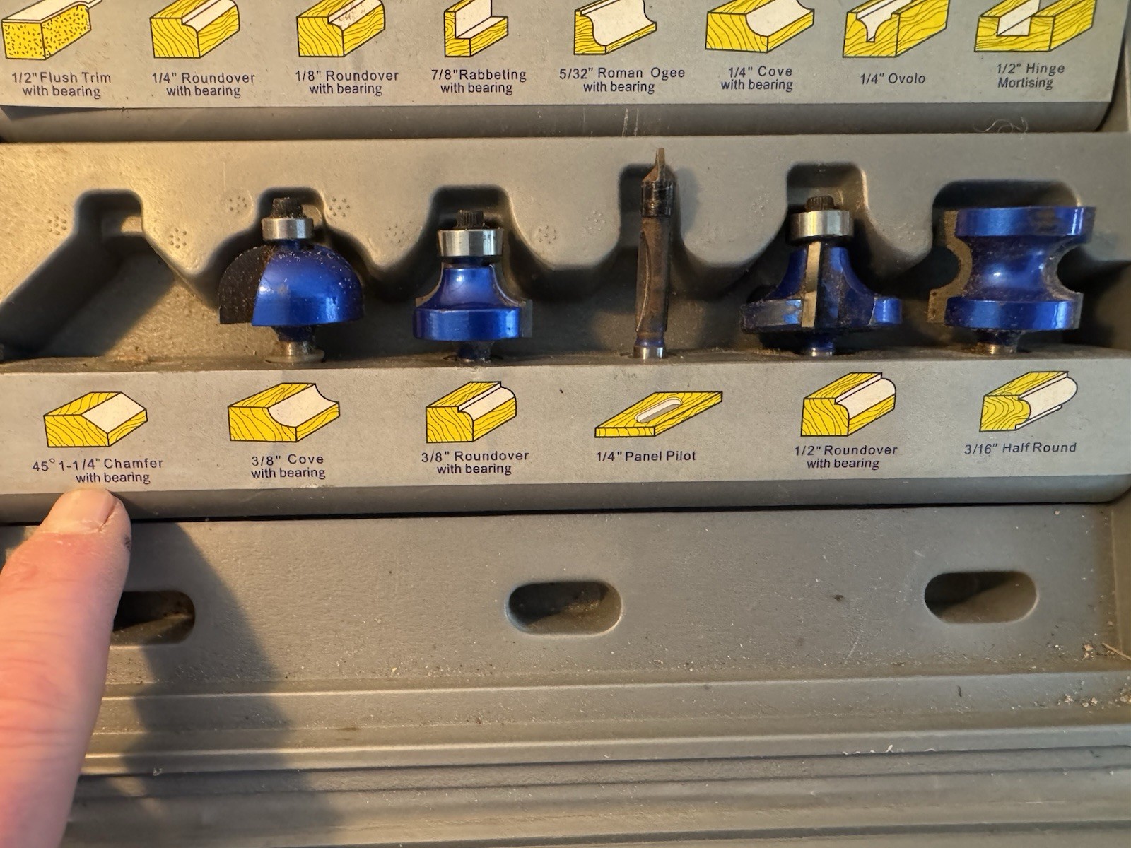 C3 Tungsten Carbide Router Bit Set 24 Pcs, 1/4" Shank.