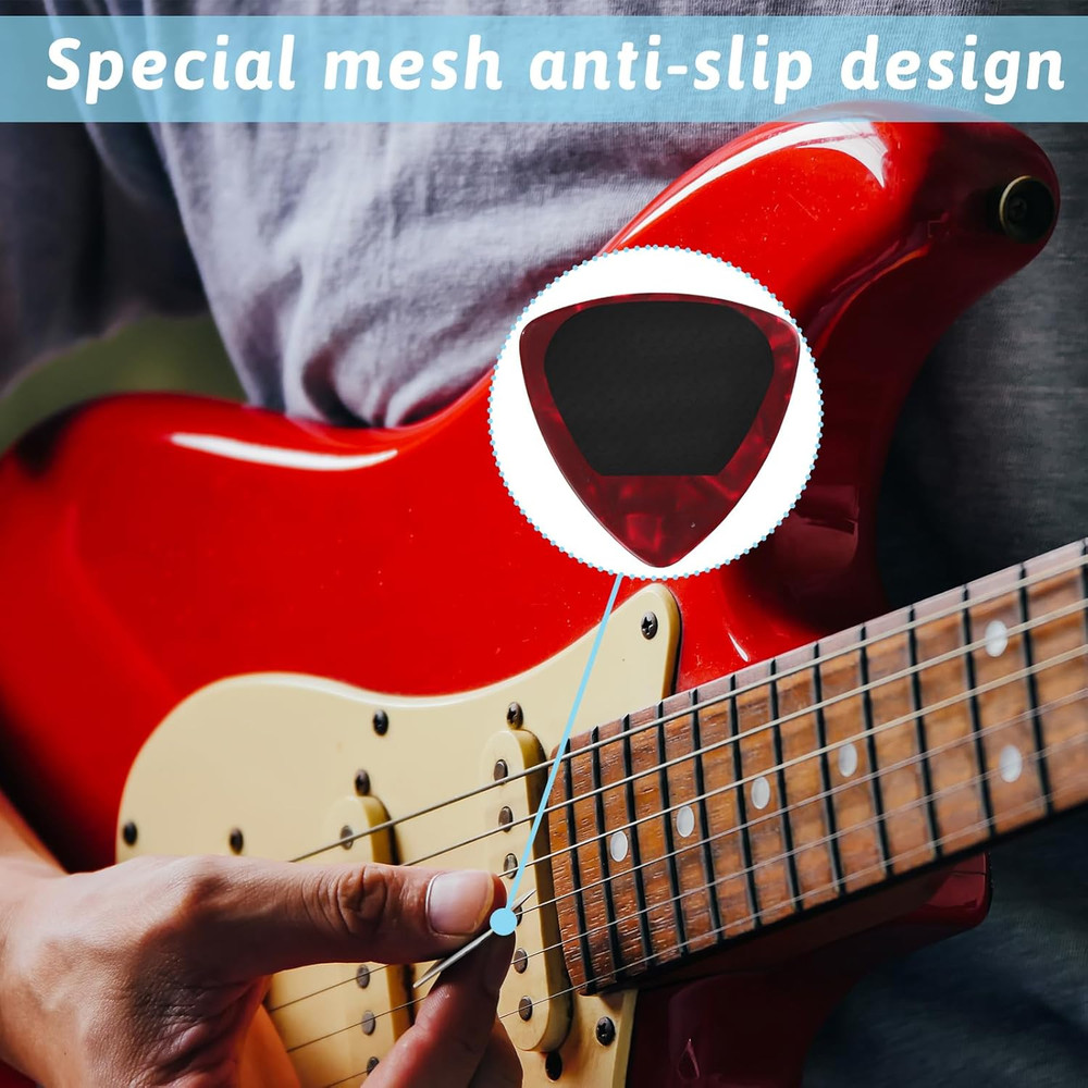50 Pack Grip Guitar Picks Stop Dropping Your Picks While Playing Non Sticky Rubb