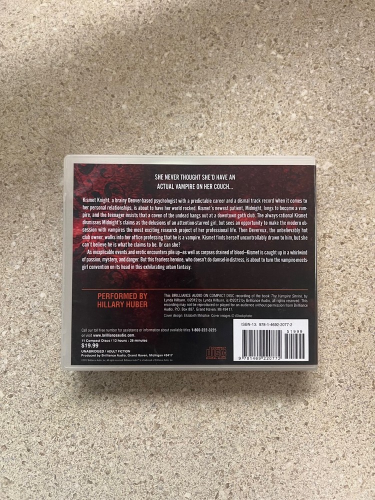 THE VAMPIRE SHRINK by LYNDA HILBURN AUDIOBOOK 11 CD Used