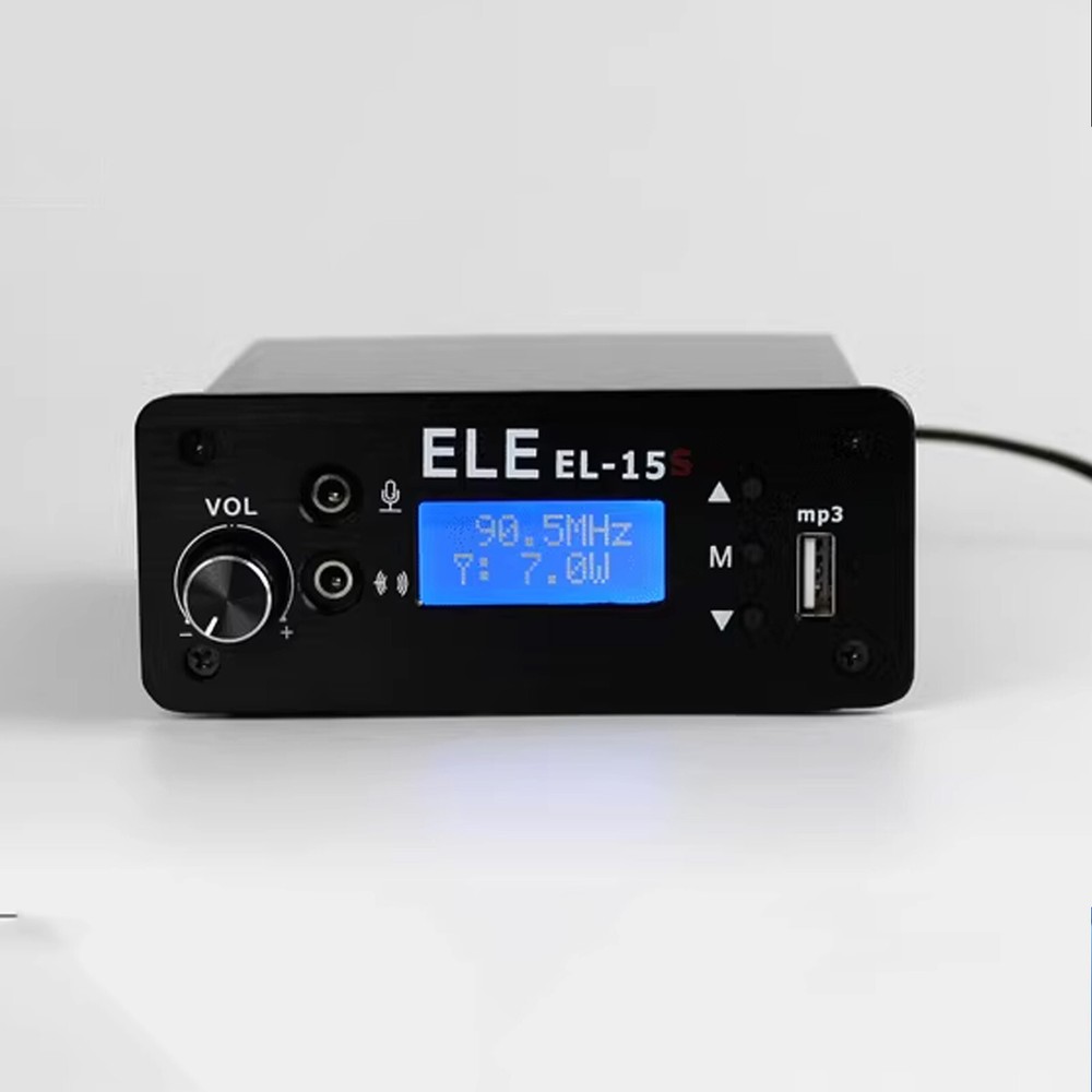 EL-15S FM Broadcast Transmitter Timing Wireless System Music 1.5W For U-Disk Mm6