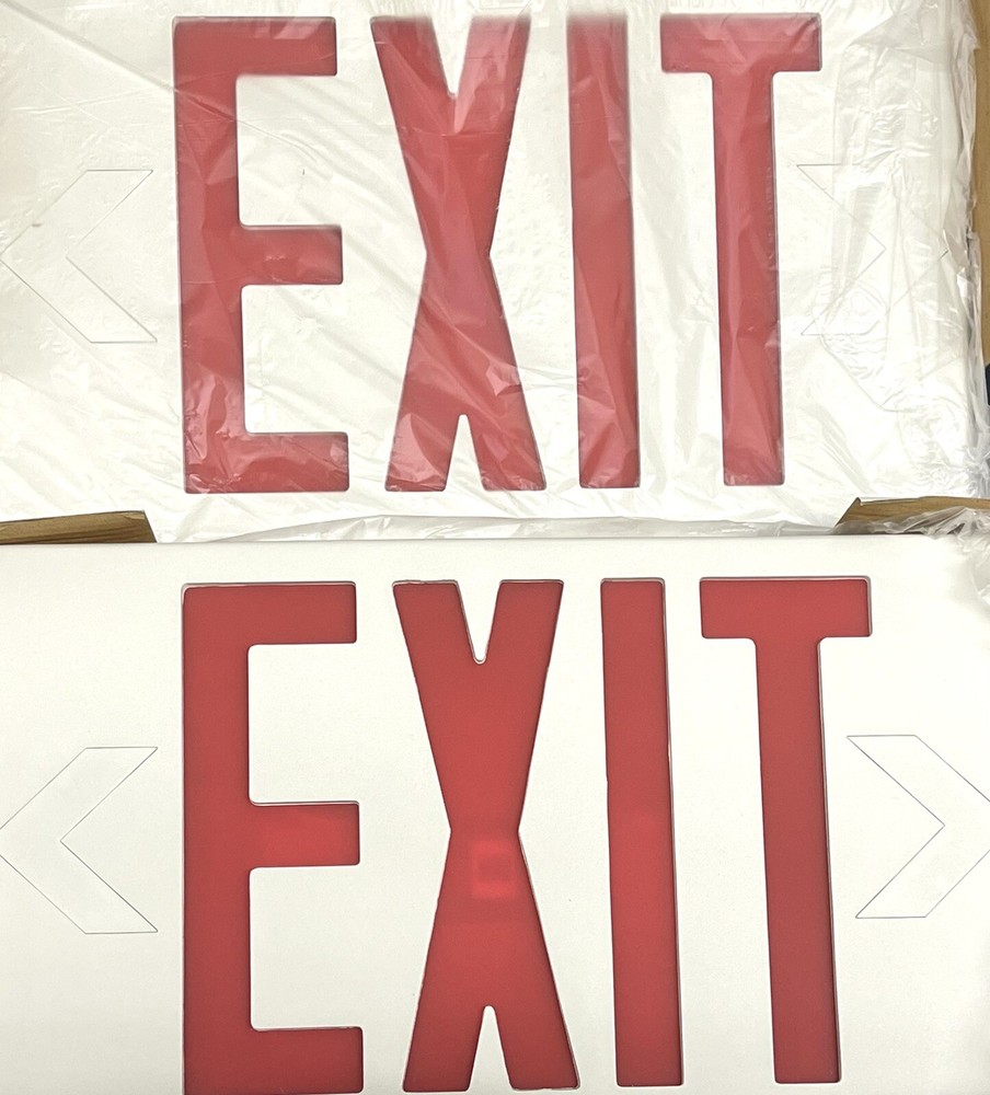 LED Exit Sign Lighting Fixture Single/Double Face with Battery Backup