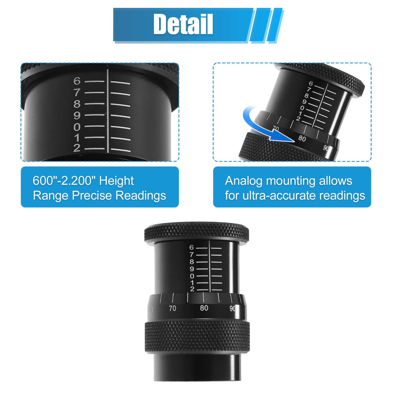 Universal Valve Spring Height Micrometer Measurer Seated Tool Metal Black 1 Pcs