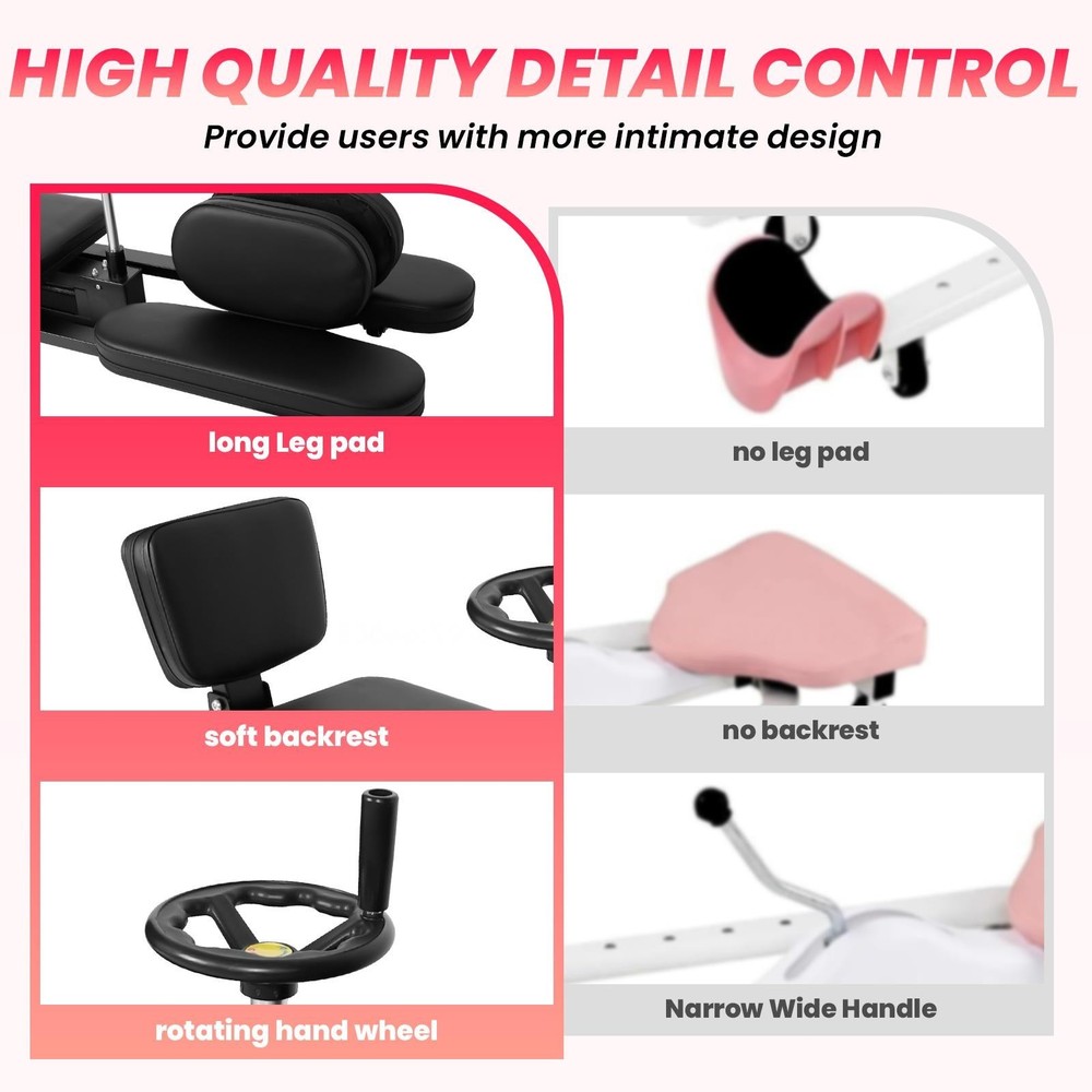 0-240° Adjustable Leg Stretch Machine w/ 360°Hand Wheel Training Machine