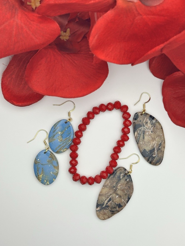 Handmade Earrings & Matching Bracelet