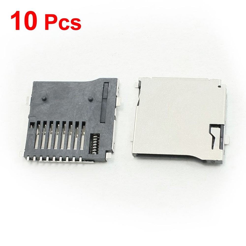 10 x PCB Surface Mount Push-out Flip Type TF Micro SD Memory Card Socket