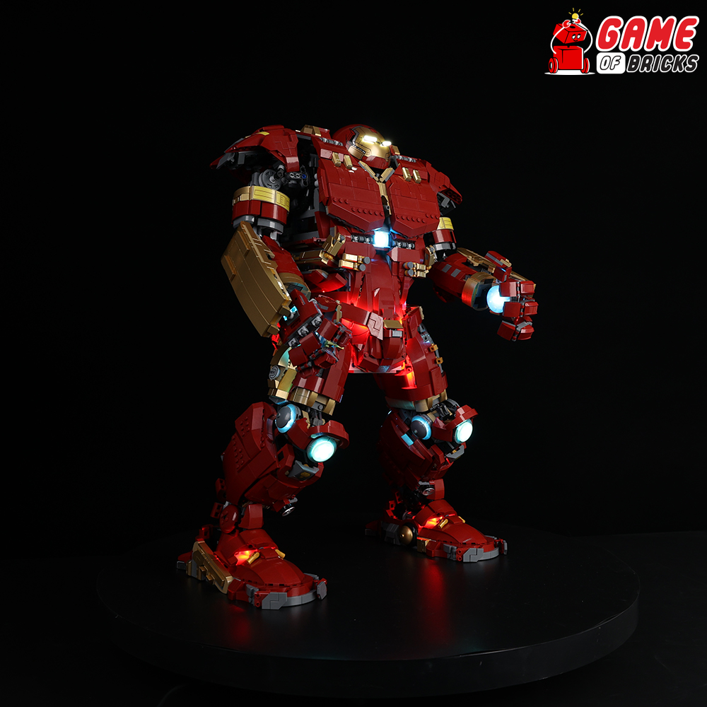 LED Light Kit for Hulkbuster - Compatible with LEGO® 76210 Set (Remote Version)