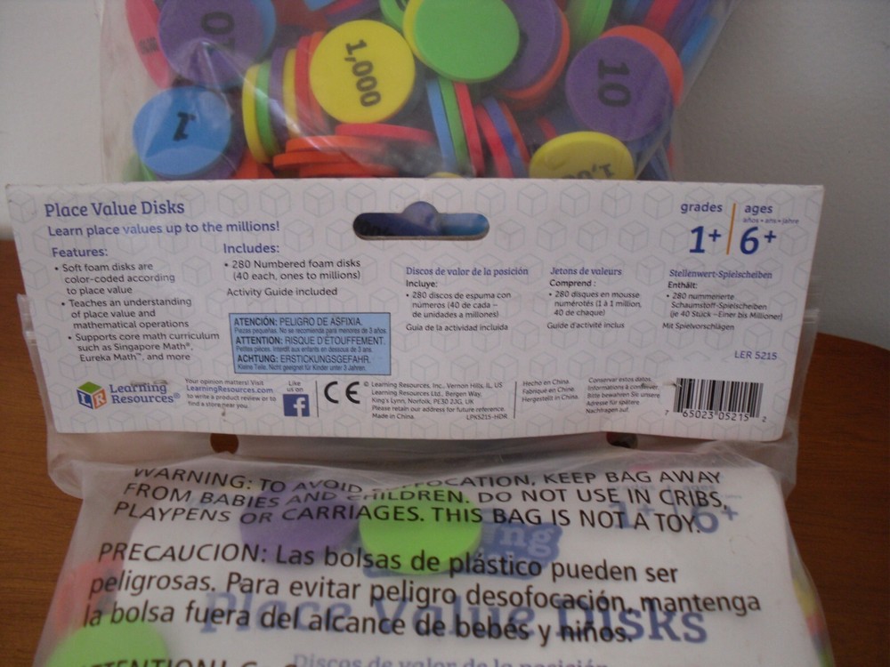 Learning Resources Place Value Disks Counting, Adding & Subtracting Set