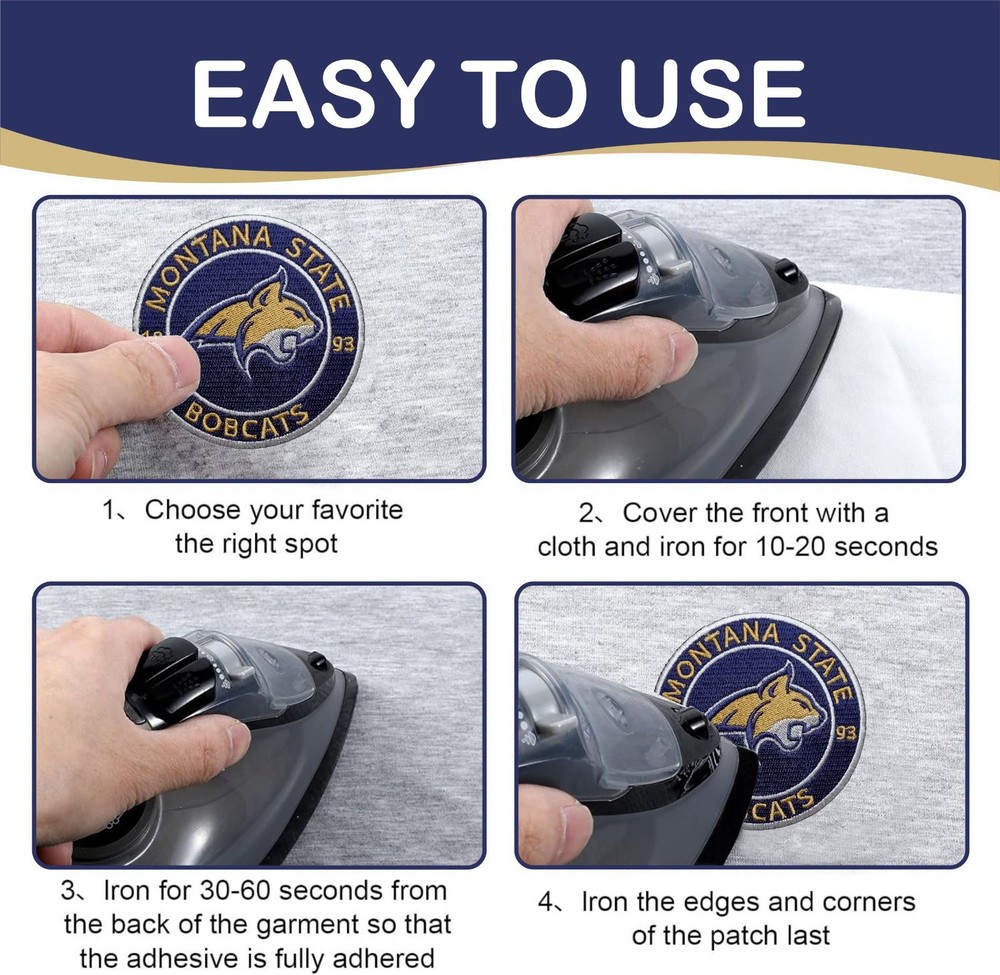 Montana State Bobcats NCAA Team Logo Iron On Patch-Sew Patch-Embroidered Patch