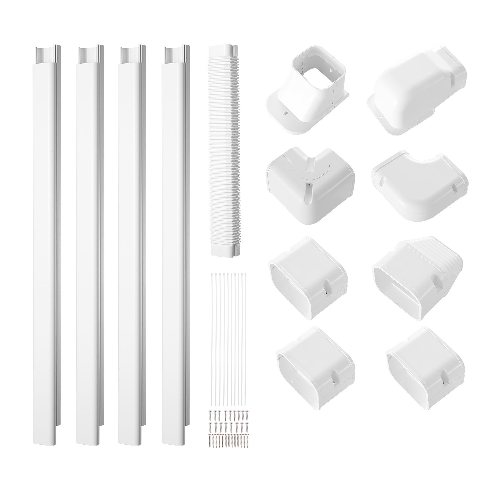 VEVOR 3" W 17.6Ft Line Set Cover Kit For Mini Split/Central Air Conditioner PVC