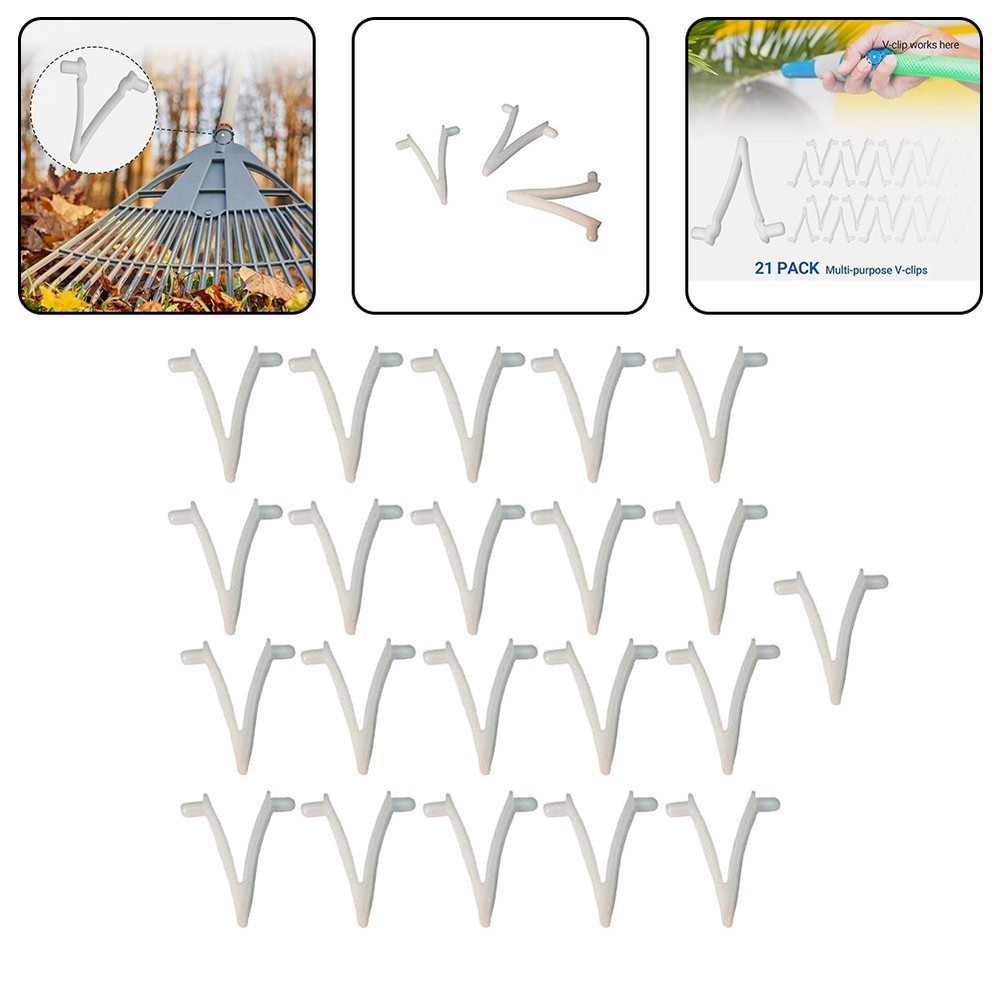 Replacement Pool V Clips 21 Pack Securely Connect Pool Brushes to Poles