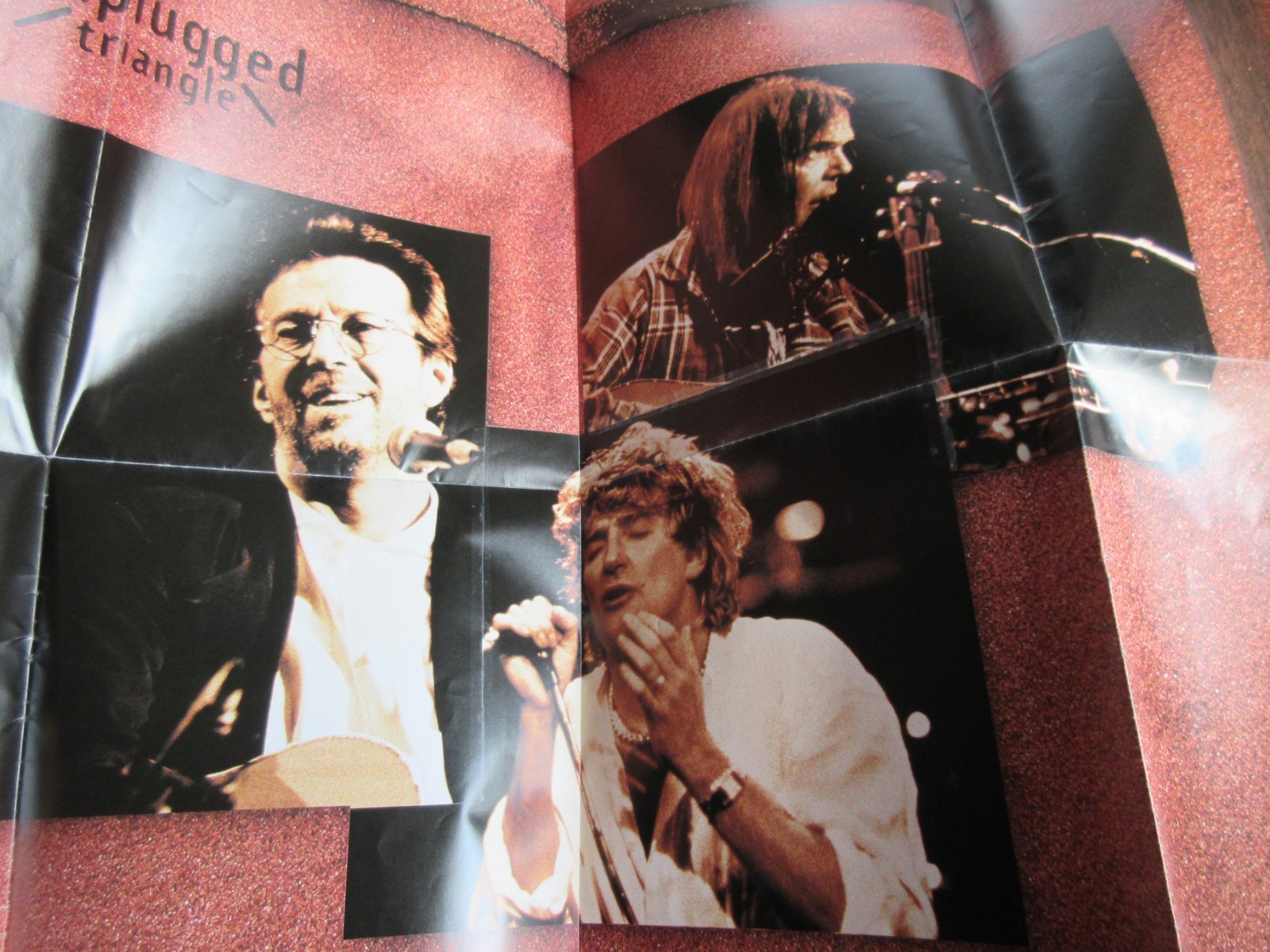 Unplugged Triangle Japan Poster Promo Press Release Eric Clapton Neil Young Rod