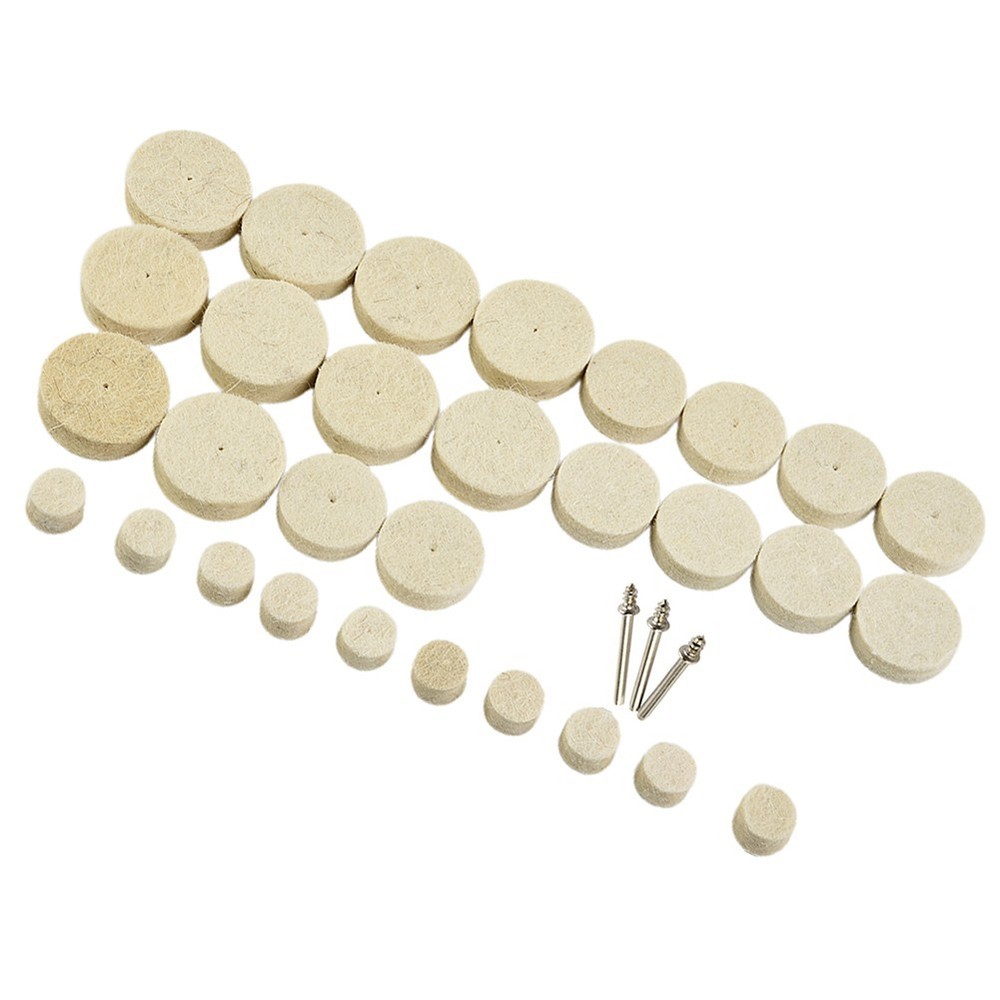 33pcs Buffing Wheel Kit Wool Wheels 3mm Tool Accessory Power Tools Rotary Tool