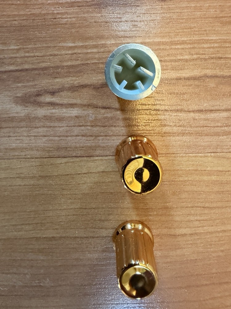 (11) Gold Chroma Cap Thin Encoder Knobs - for PUSH 2, SP404 MK2, Elektron & More