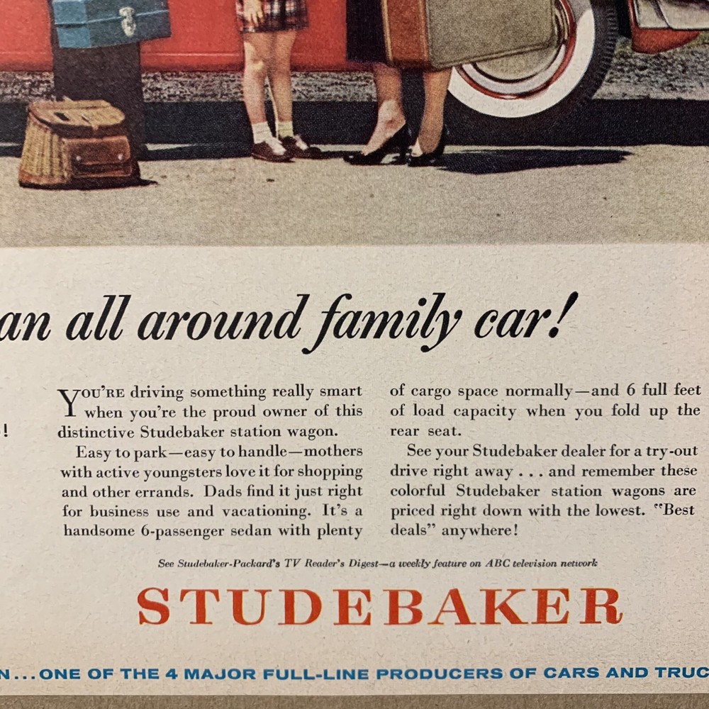Vintage 1955 Studebaker station wagon advertisement￼