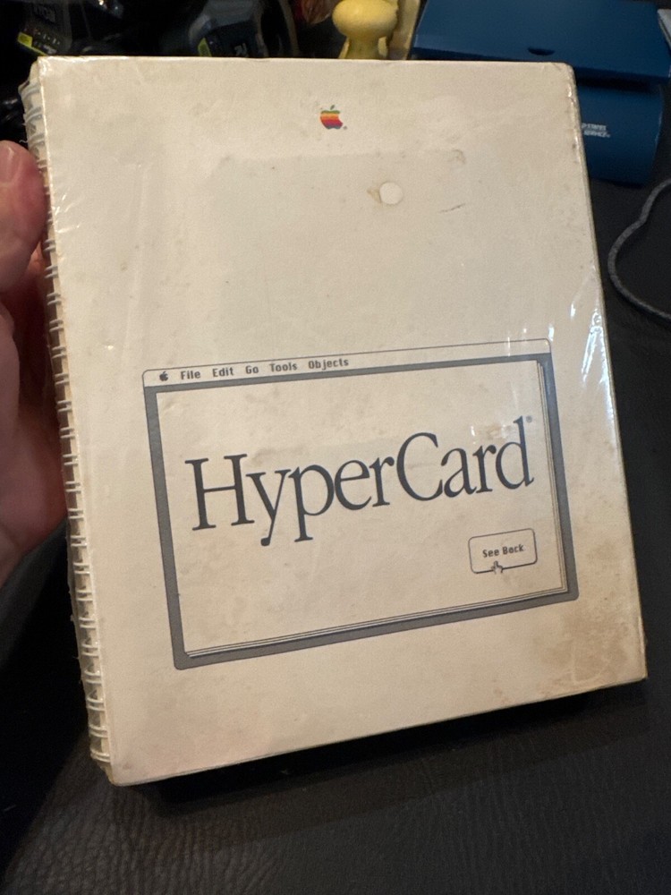 SEALED Apple Mac HyperCard 3.5" disk set 942-1601-A User Guide & HyperTalk Intro