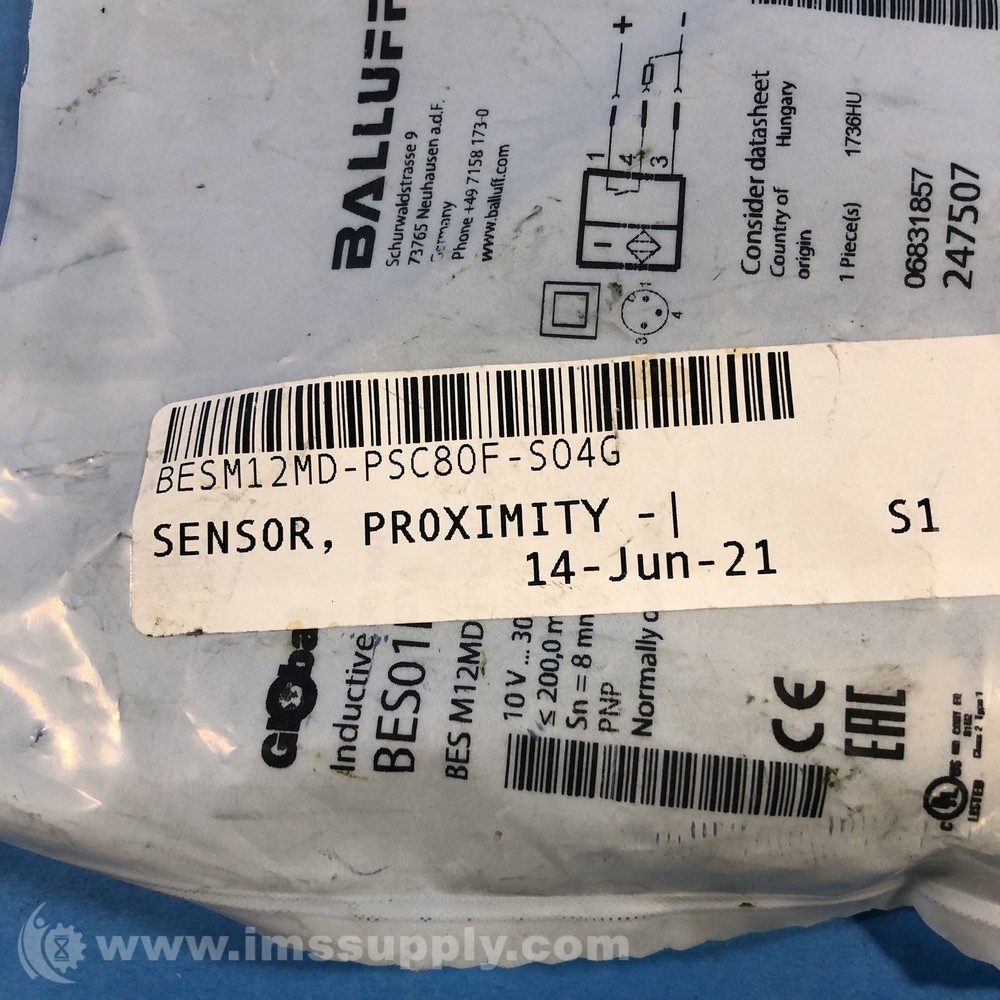 Balluff BESM12MG-PSC80F-S04G Inductive Sensor FNFP