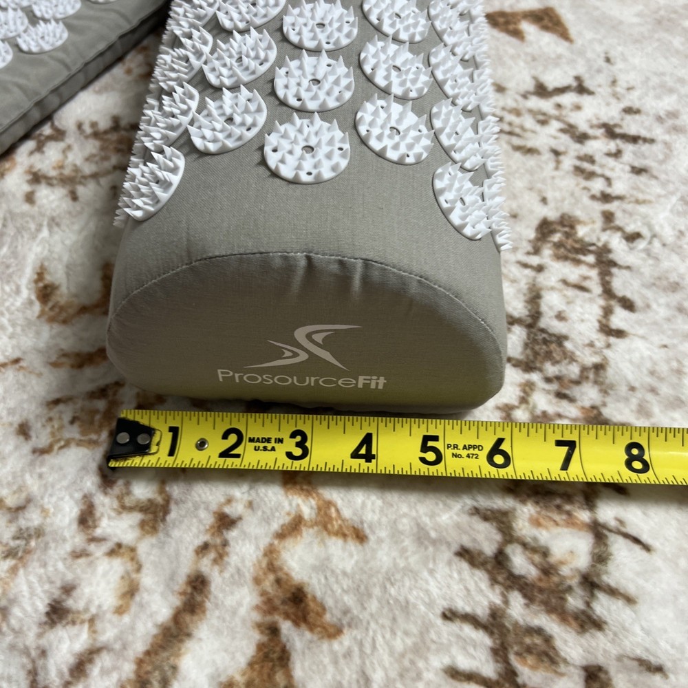 Prosource Fit Accupressure Mat + Pillow Set Gray EUC