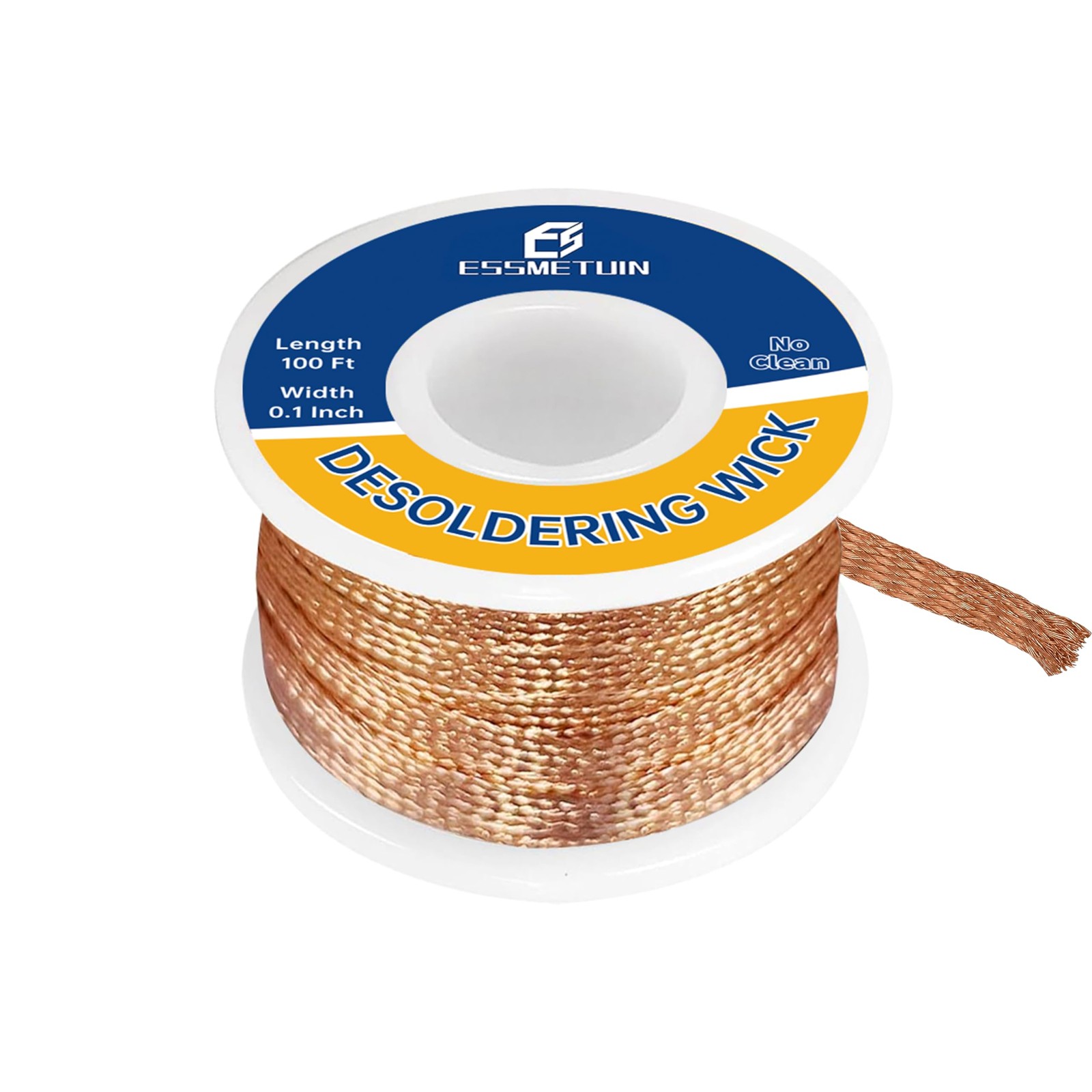 Essmtuin Solder Wick Braid 100Ft with Flux for Electronic, W 0.10'' L 100'