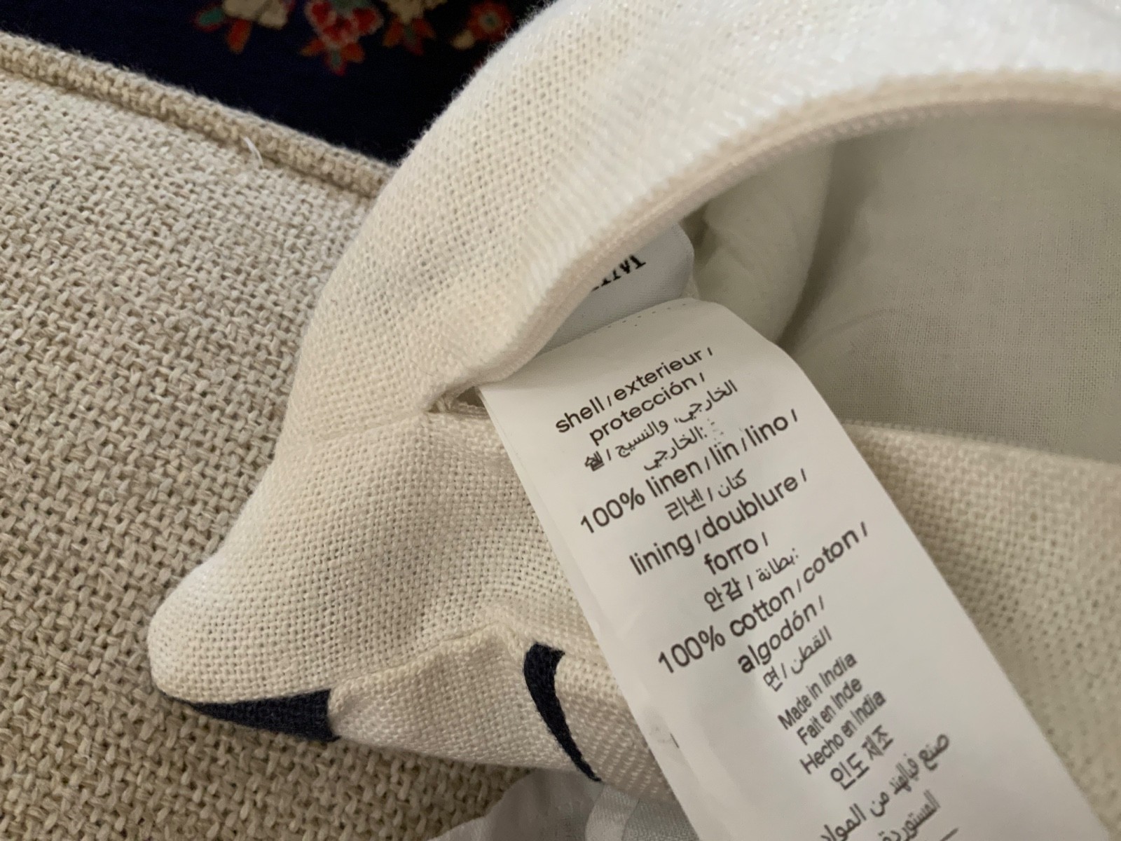 Williams Sonoma Navy and Off-White Stripe Pillow Cover 20 x 20 NIP No Tags